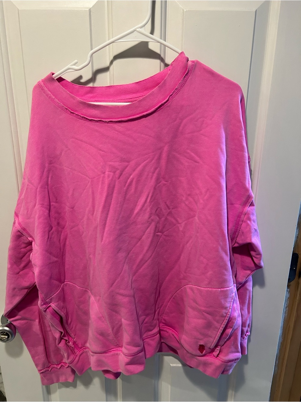 Free People Movement Women’s Oversized Crewneck Sweatshirt - Pink